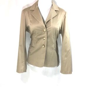 New Women’s Beige Stretch Career Blazer Size L